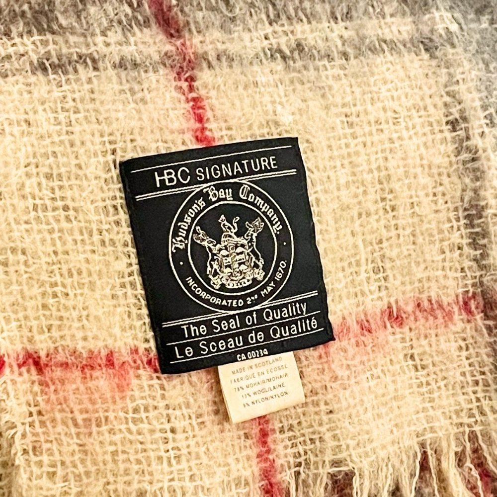 Hudson Bay Company mohair throw blanket
